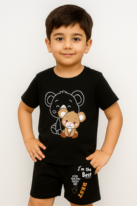 Black Bear Buddies Short Set